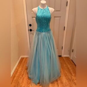 Jovani Sequin Halter Dress